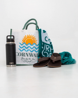 Born By The Sea Cornwall Jute Bag in Off White