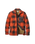 Firelight Sherpa Lined Overshirt in Dark Rust Buffalo Check