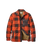 Firelight Sherpa Lined Overshirt in Dark Rust Buffalo Check
