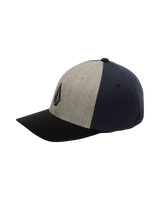 The Volcom Mens Full Stone Heather Flexfit Cap in Storm Blue