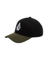 Embroidered Stone Adj Cap in Wintermoss