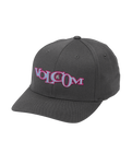The Volcom Mens 21st Century Flexfit Cap in Antique Black