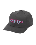 The Volcom Mens 21st Century Flexfit Cap in Antique Black