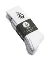 Full Stone Socks (3 Pack) in White