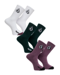 The Volcom Mens Full Stone Mix Socks (3 Packs) in Multi