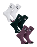 The Volcom Mens Full Stone Mix Socks (3 Packs) in Multi