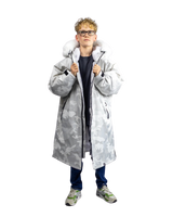 Kids Advance Long Sleeved in Alpine White & Camo