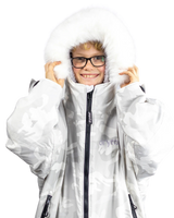 Kids Advance Long Sleeved in Alpine White & Camo