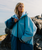 Advance Long Sleeved Changing Robe in Blue & Light Grey