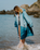 Advance Long Sleeved Changing Robe in Blue & Light Grey