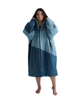 Advance Long Sleeved Changing Robe in Blue & Light Grey