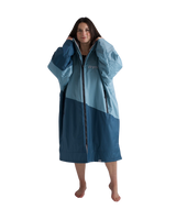 Advance Long Sleeved Changing Robe in Blue & Light Grey