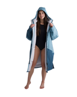 Advance Long Sleeved Changing Robe in Blue & Light Grey
