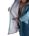 Advance Long Sleeved Changing Robe in Blue & Light Grey