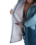 Advance Long Sleeved Changing Robe in Blue & Light Grey