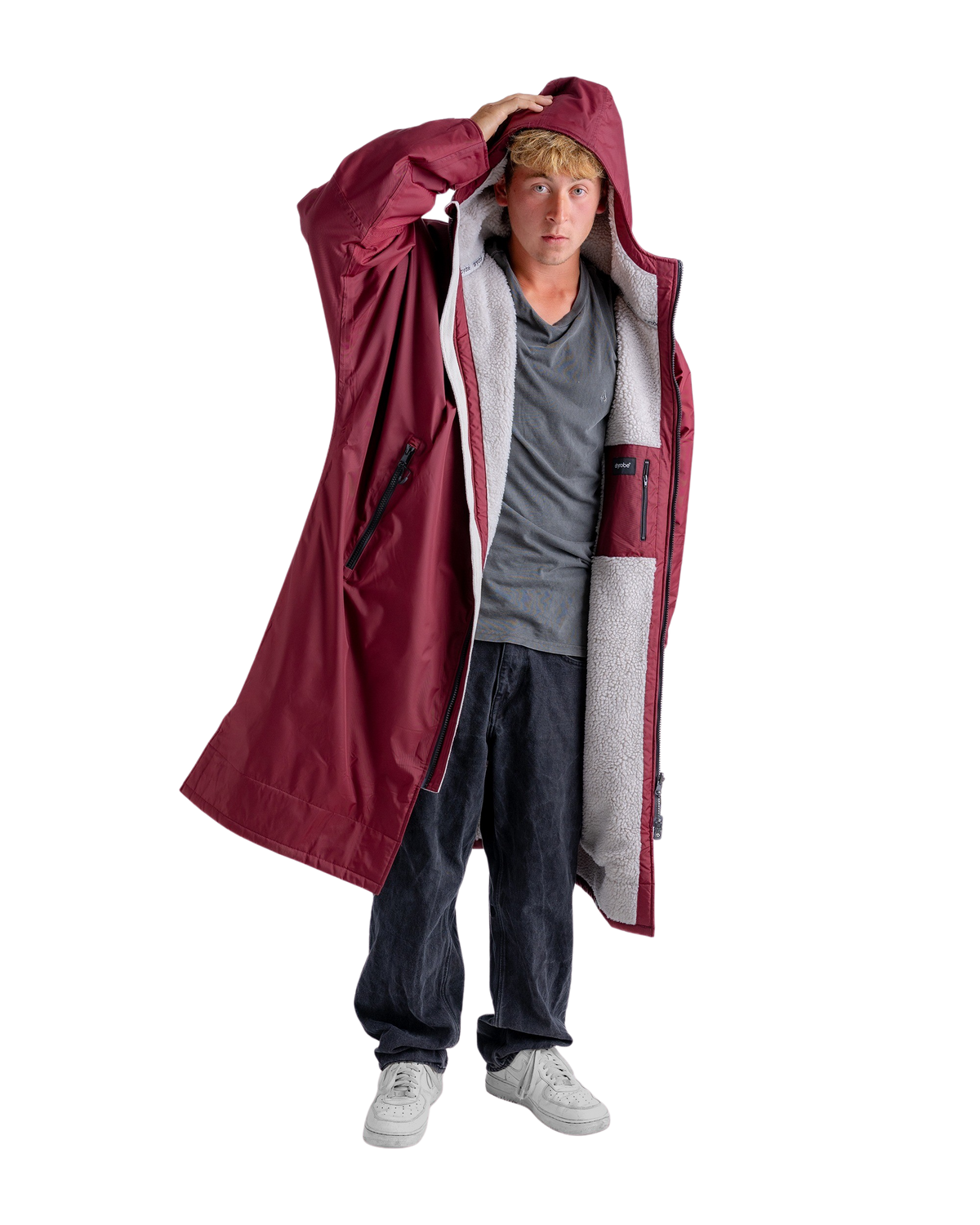 Advance Long Sleeved in Burgundy & Silver Grey