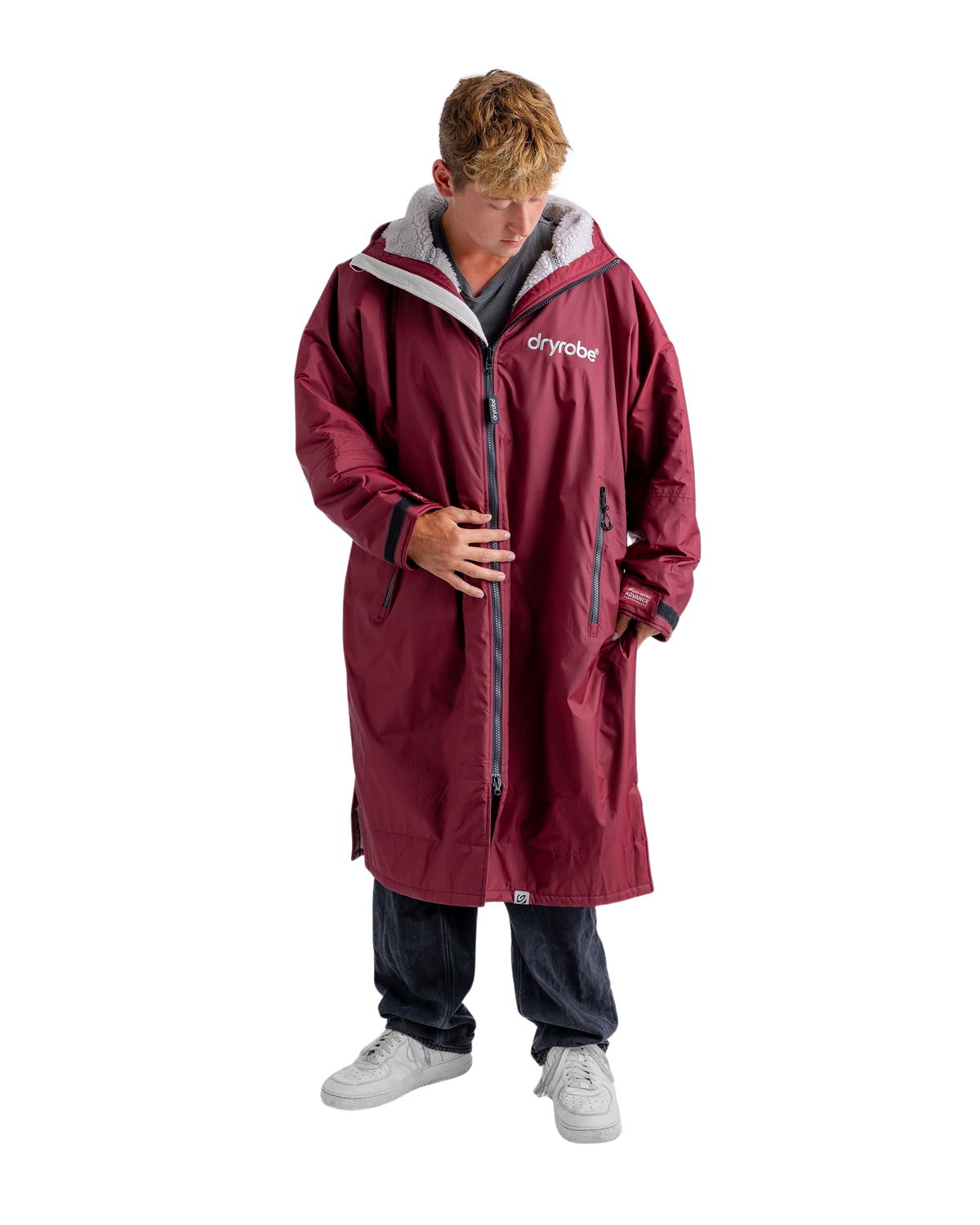 Advance Long Sleeved in Burgundy & Silver Grey