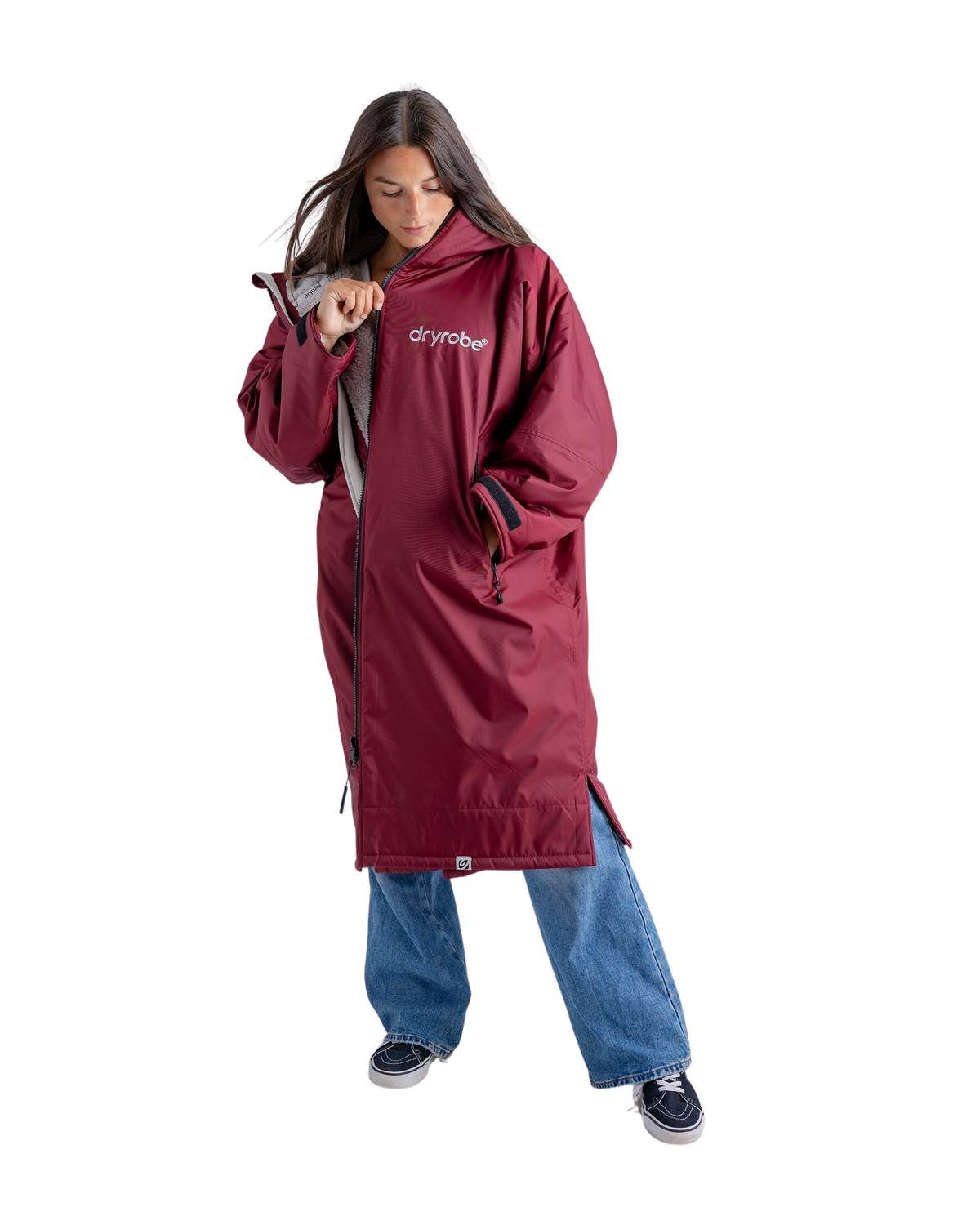 Advance Long Sleeved in Burgundy & Silver Grey