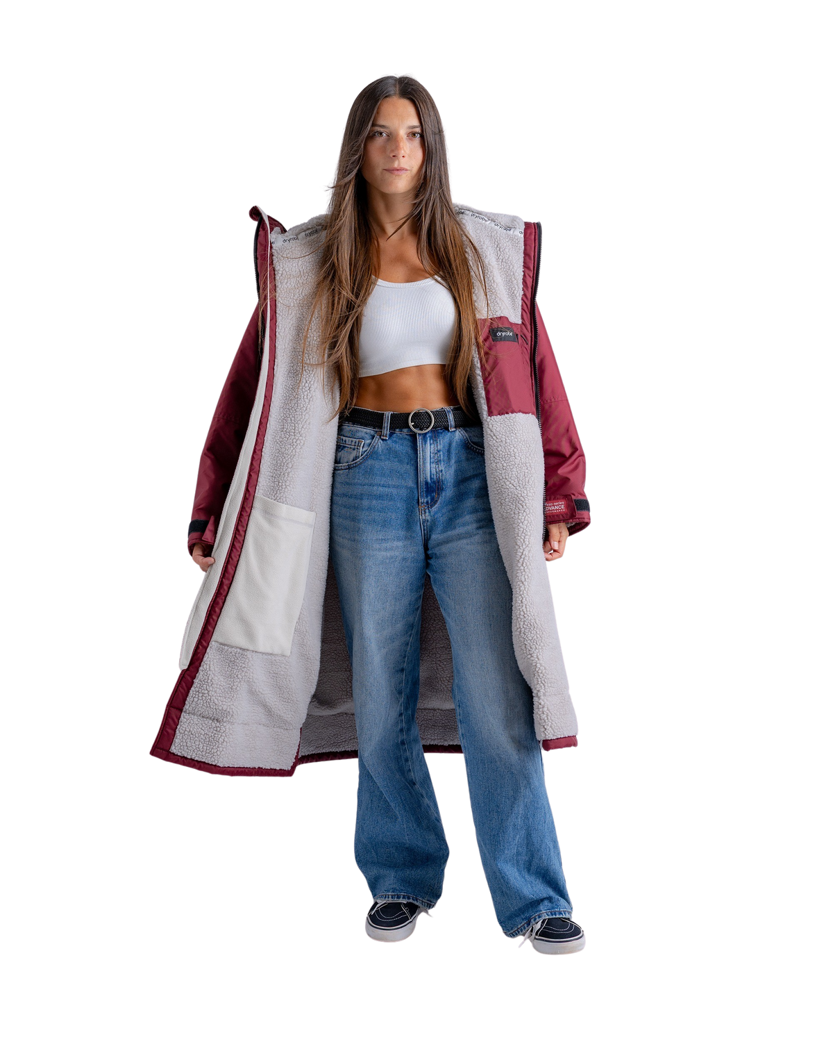 Advance Long Sleeved in Burgundy & Silver Grey