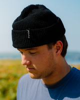 Waffle Beanie in Black