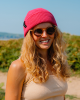 Waffle Beanie in Pink