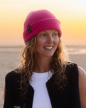 Waffle Beanie in Pink