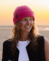 Waffle Beanie in Pink