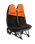 Double Car Seat Cover in Orange & Black