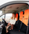 Double Car Seat Cover in Orange & Black