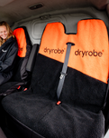 Double Car Seat Cover in Orange & Black