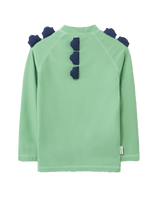 The Roarsome Boys Spike The Dinosaur Rash Vest in Green