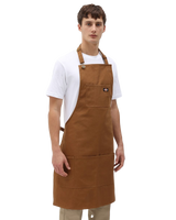 The Dickies Bib Apron in Brown Duck