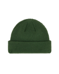 Woodworth Waffle Beanie in Pine Needle Green