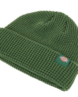 Woodworth Waffle Beanie in Pine Needle Green