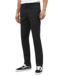 The Dickies Mens Slim Fit Work Trousers in Black