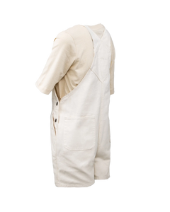 The Dickies Womens Duck Canvas Bib Shorts in Cloud