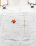 The Dickies Womens Duck Canvas Bib Shorts in Cloud