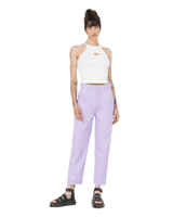 The Dickies Womens Phoenix Cropped Trousers in Purple Rose