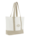 Logo Canvas Beach Bag in Egret
