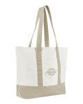 Logo Canvas Beach Bag in Egret
