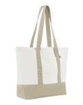 Logo Canvas Beach Bag in Egret