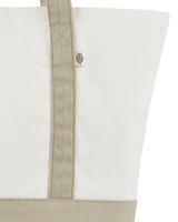 Logo Canvas Beach Bag in Egret