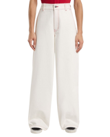 X Loose Denim Carpenter Jeans in Egret