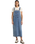 Bib Long Overall Dress in Rinsed Blue Fade