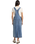 Bib Long Overall Dress in Rinsed Blue Fade