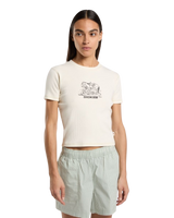 The Dickies Womens Companion Center Logo T-Shirt in Whitecap Grey