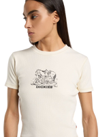 The Dickies Womens Companion Center Logo T-Shirt in Whitecap Grey