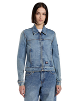 Denim Slim Jacket in Rinsed Blue Fade