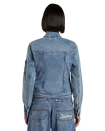 Denim Slim Jacket in Rinsed Blue Fade