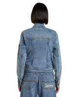 Denim Slim Jacket in Rinsed Blue Fade
